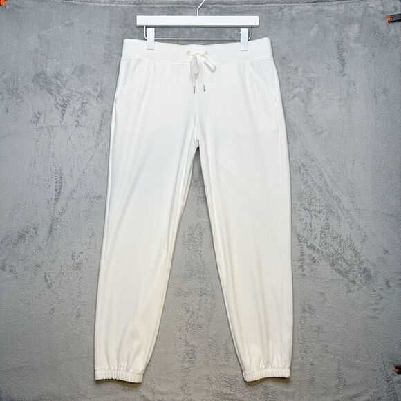 LILLY PULITZER Sheera Velour Off Shoulder Top & Mallie Pants Set Coconut White L - Picture 8 of 16